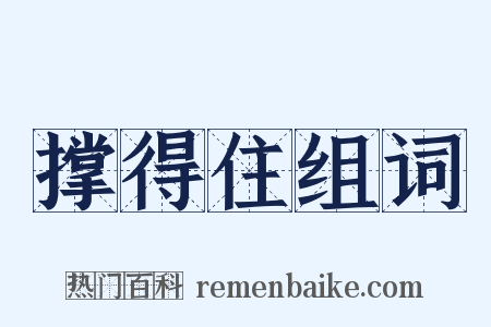 撑得住组词是什么意思的图片